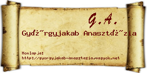Györgyjakab Anasztázia névjegykártya
